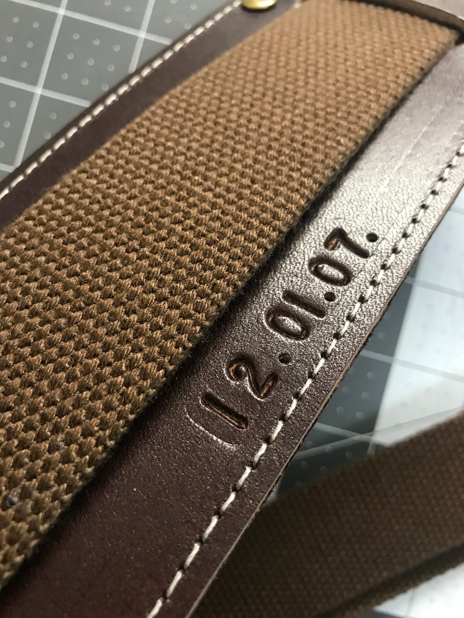 Thick Leather Shoulder Strap Pad Free Hand Stamp Etsy