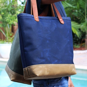 Fourre-tout en toile cirée personnalisable, grand sac fourre-tout, résistant à l'eau lourd - 010234