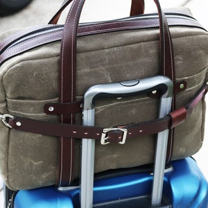 Luggage leather attachment for bags adjustable SOLID BRASS 010150 image 3