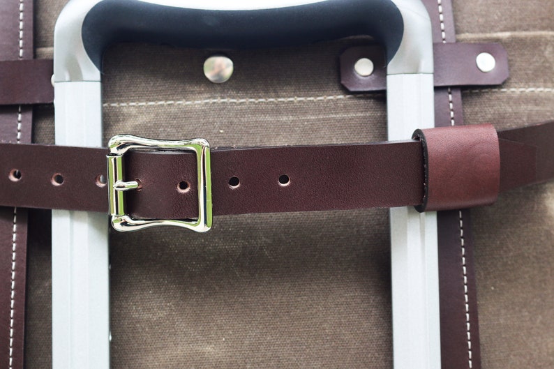 Luggage leather attachment for bags adjustable SOLID BRASS 010150 image 4