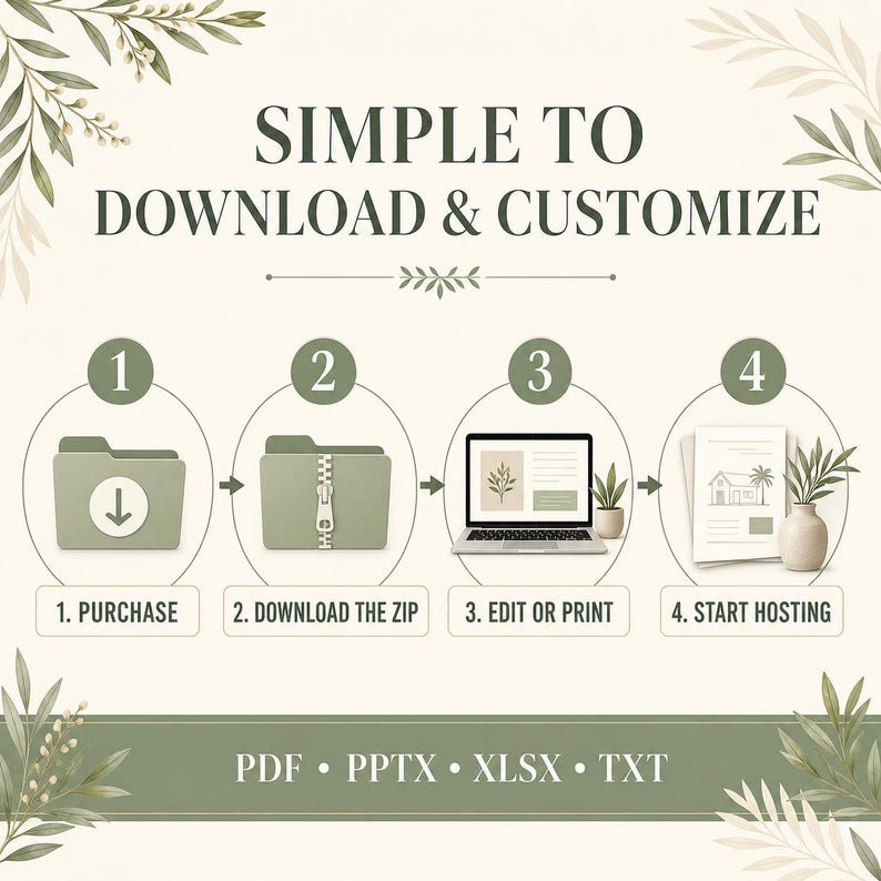 Vacation Rental Host Bundle, Welcome Book, House Signs, Cleaning Checklists & Editable Templates image 2