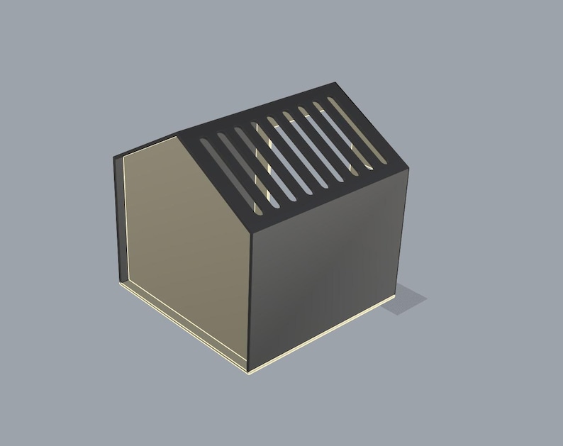 Modernes Hundehaus aus Holz für den Innenbereich, minimalistische Haustiermöbel in Schwarz-Creme, geometrische Hundehöhle Bild 5