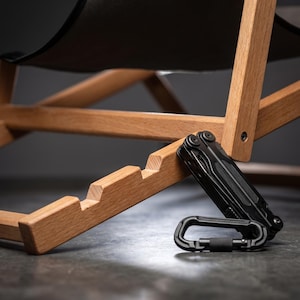 Beech Wood Deck Chair, 4-Position Folding Sling Chair for Garden, Patio, Beach & Camping image 5