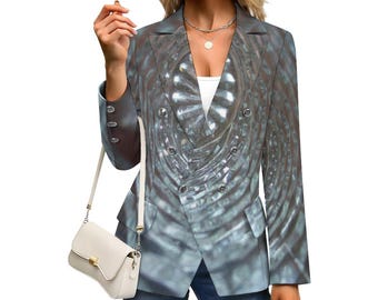 170g/qm Damen Casual Blazer (All-Over Druck)Plätzchen Platte Diane Marie 9d9