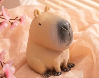 Realistische capibara knuffel, zacht schuimrubberen fidget die langzaam terugveert, ideaal als bureauaccessoire.
