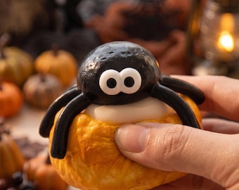 Langzaam terugverende Halloween-spin, schattige pompoen-fidget-speeltje (vulling voor een Halloween-mandje)
