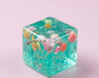 Sea Shell Mochi Squishy Toy, Glittery Ocean Fidget, Slow-Rise Stress Relief