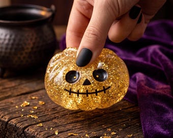 Halloween Mysterieuze Squishy Set, Glitter Pompoen Oogbal Spook Squish Speelgoed, Niet-Snoepachtig Vulling voor Traktatiezakjes