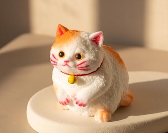 Zachte siliconen kattenknuffel, schattig bureau-fidget, stressverlichtend cadeau
