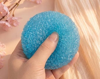Crystal Bubble Squishy Ball, Textured Squish Toy, Sugar Bead Sensory Desk Fidget, Satisfying Gift