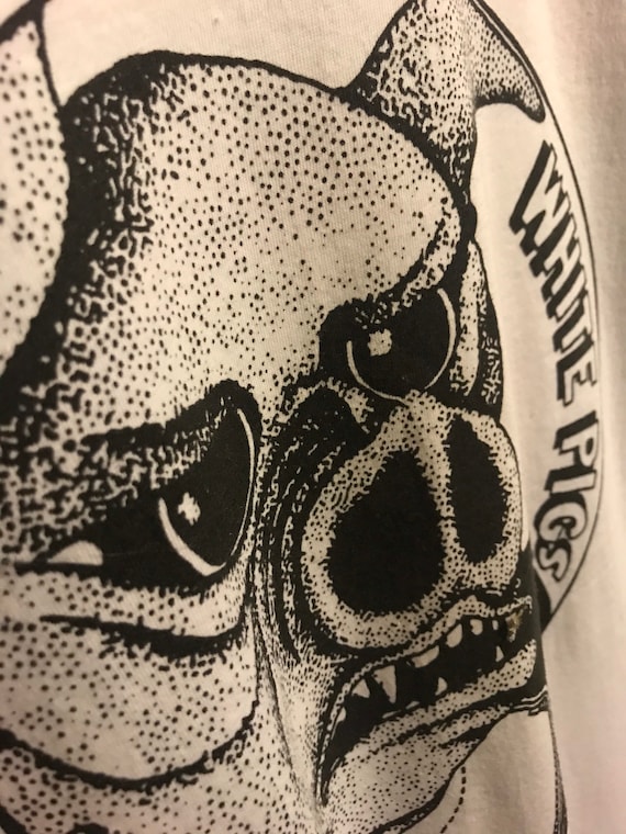 White Pigs Shirt - 80's Connecticut Hardcore Punk T-shirt - Etsy