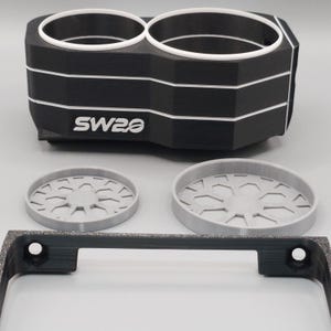 Toyota MR2 SW20 3D Doppel-Getränkehalter (Toyota MR2 MK2 SW20) Getränkehalter Aschenbecher-Getränkehalter