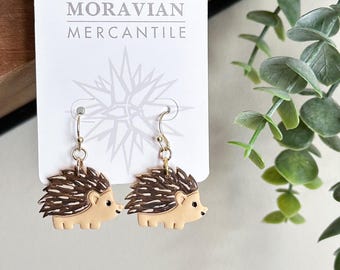 Hedgehog Earrings - 14k Gold Plated