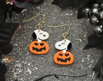 Great Pumpkin Earrings - 14k Gold Plated Halloween Jewelry