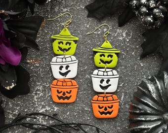 A Happy Meal Bucket Earrings - 14k Gold Plated