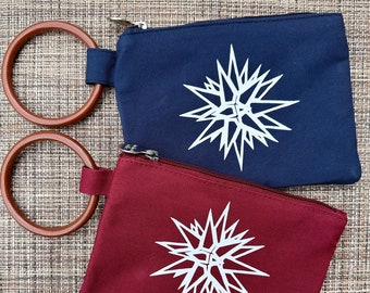 Moravian Star Wrist Zippered Bag