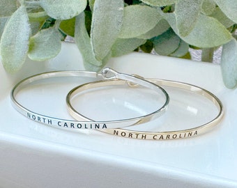 North Carolina Thin Bangle