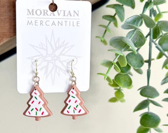 Gingerbread Cookie Earrings - 14k Gold Plated