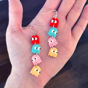 Pacman Ghost Earrings