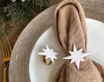 Moravian Star Napkin Rings, Table Decor