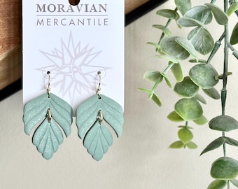 Leaf/Petal Earrings, 14k gold plated hooks
