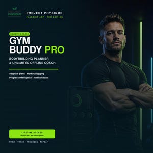 Project Physique Gym Buddy PRO -Bodybuilding Planner & Unlimited Offline Coach