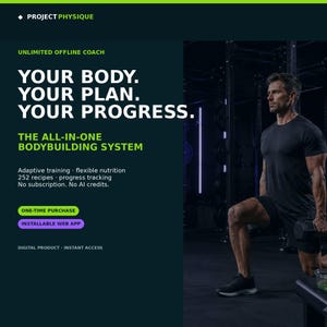 Aplicación de planificación de culturismo: programa de gimnasio de 12 semanas, planes de alimentación, recetas y entrenador personal sin conexión.