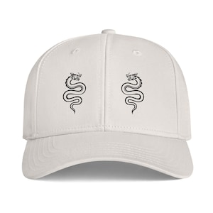 Casquette Twin Snake Icon, 100 % coton, structurée, à profil moyen.