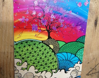 Japanese blossom greeting card