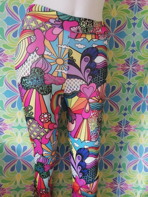 High waisted leggings, Joy print eco recycled