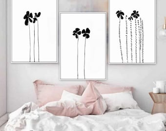 SET OF THREE Original Paintings. 13In x 19In. Watercolour on paper. Modern watercolour paintings. Florals. Modern house. Botanical Artwork.