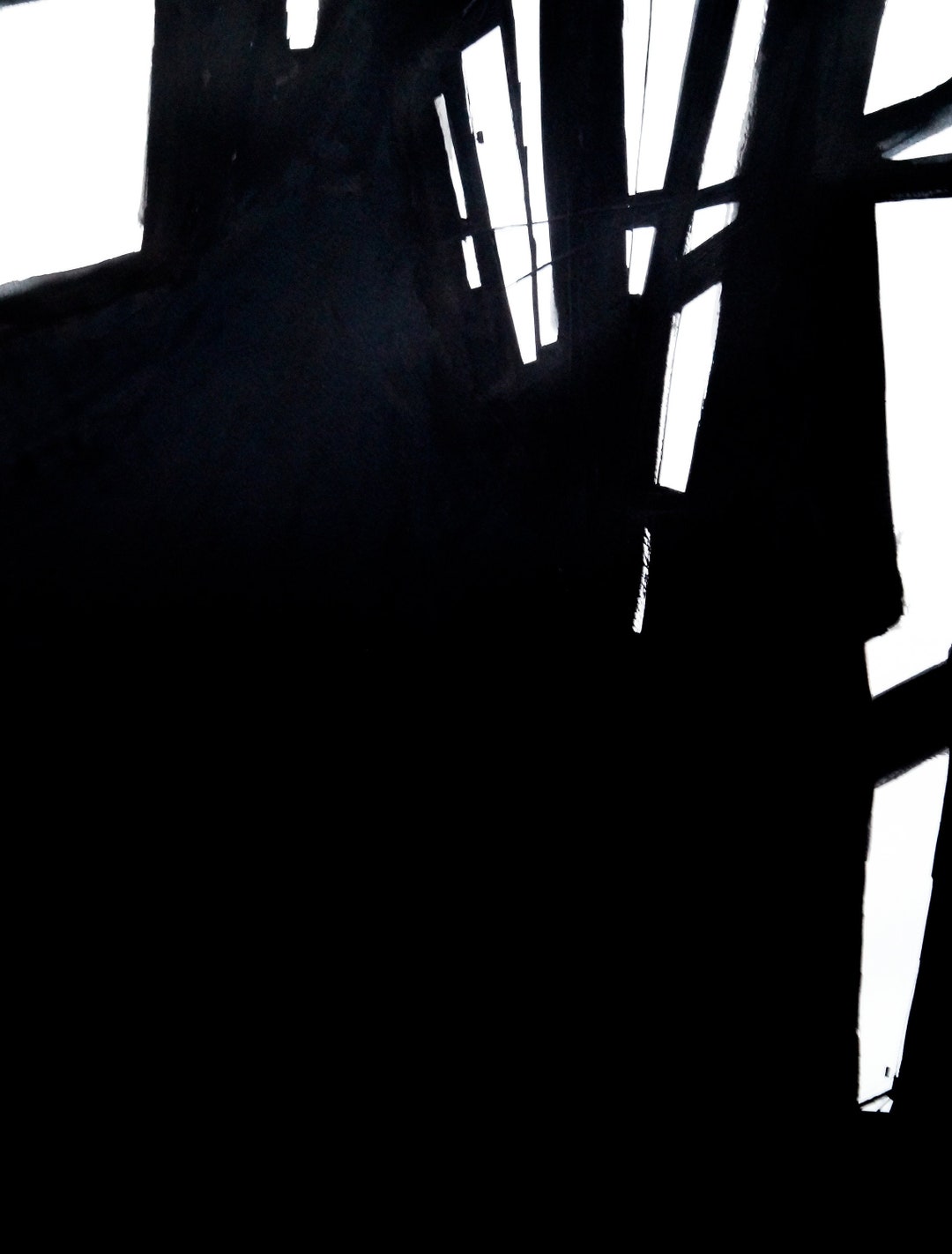 Original Painting. Acrylic Ink Painting. Black and White. Etsy