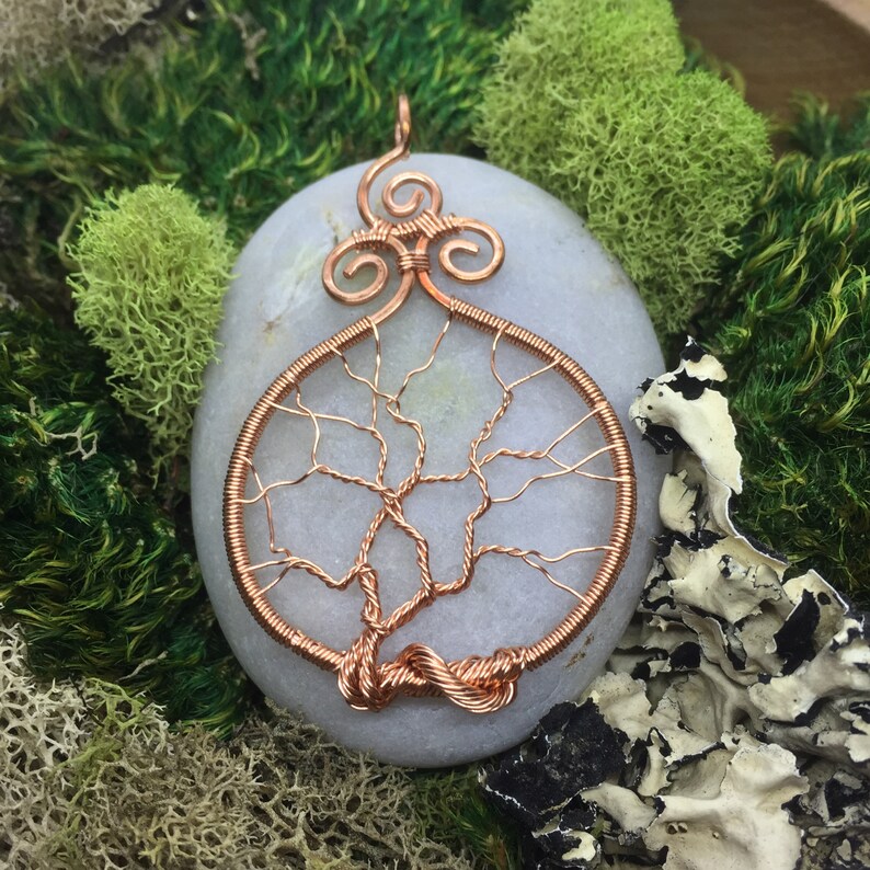 Copper Tree of Life Pendant Christmas for her Viking Tree Wire Tree Wirewrapped Tree Celtic Yggdrasil Viking Women Twisted Roots