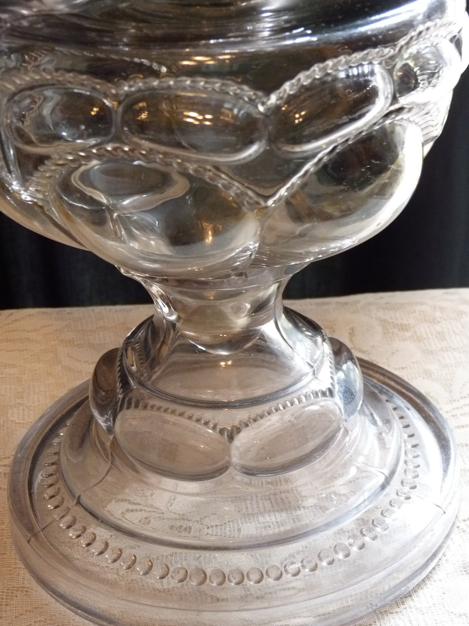 Beaded PEANUT Kerosene Oil LAMP Large Antique Vintage Lighting Etsy