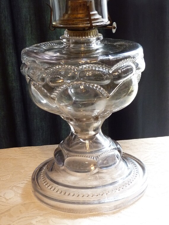 Beaded PEANUT Kerosene Oil LAMP Large Antique Vintage Lighting Etsy