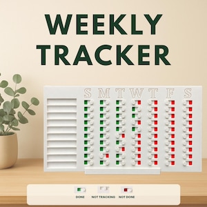 Personalized Weekly Task Tracker with Sliders, Reusable Magnetic Chore and Habit Board