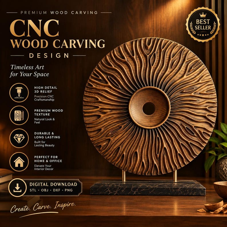 Cnc Router Texture File 3D Wood Relief Carving STL File | CNC Router Design (digital Download ...