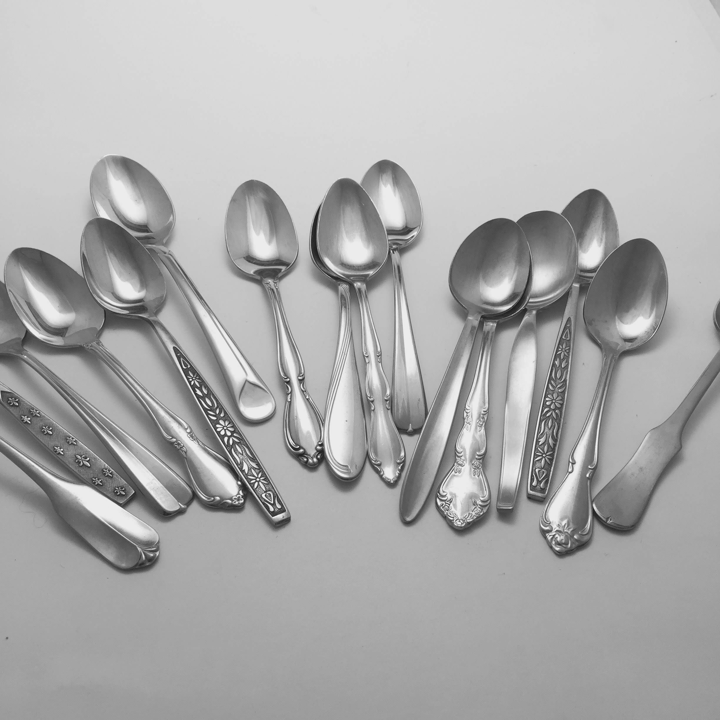 Vintage Mismatched Fancy Flatware Set of 8 Dinner Soup Etsy