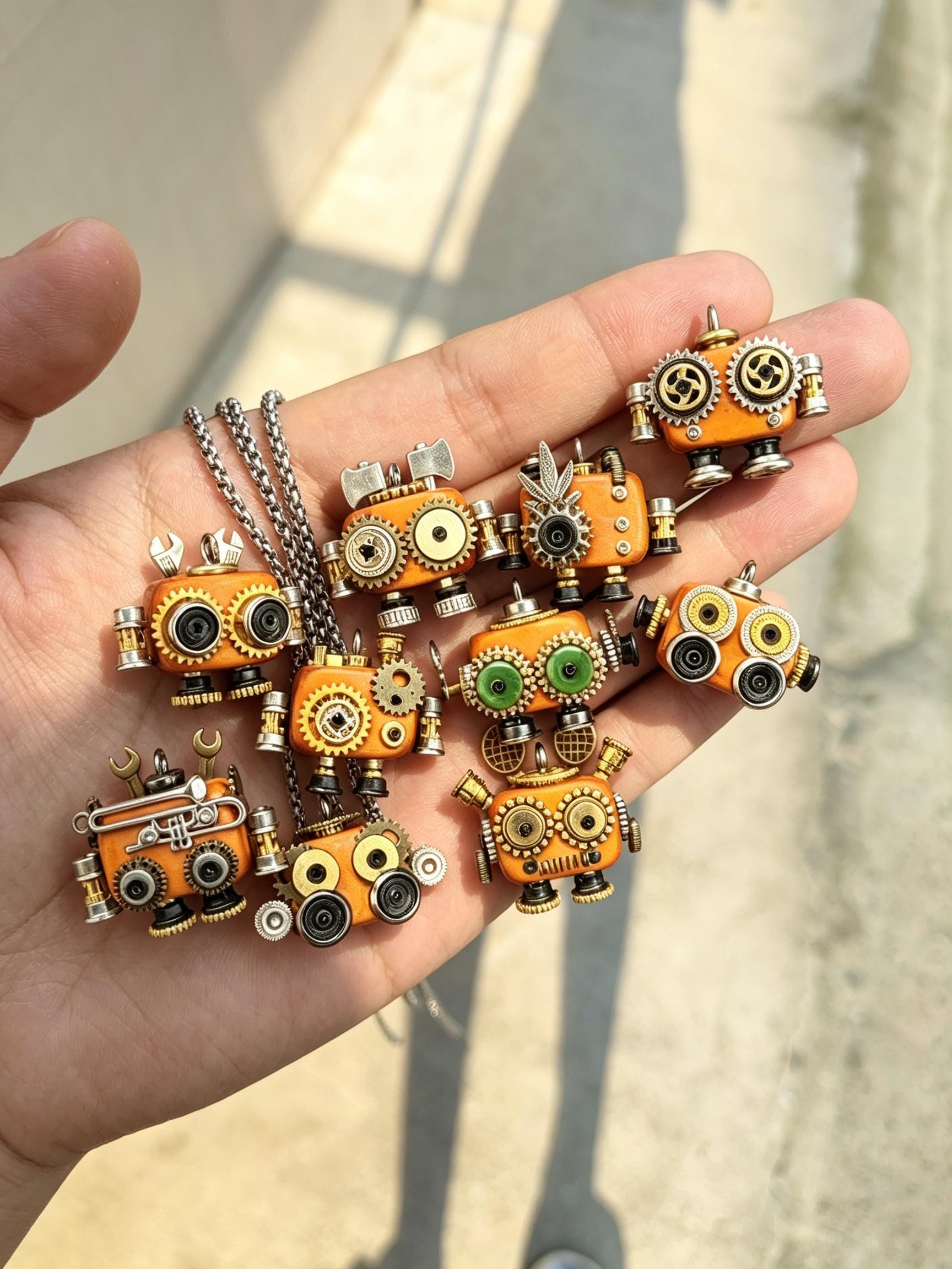 Robot Necklace - Etsy