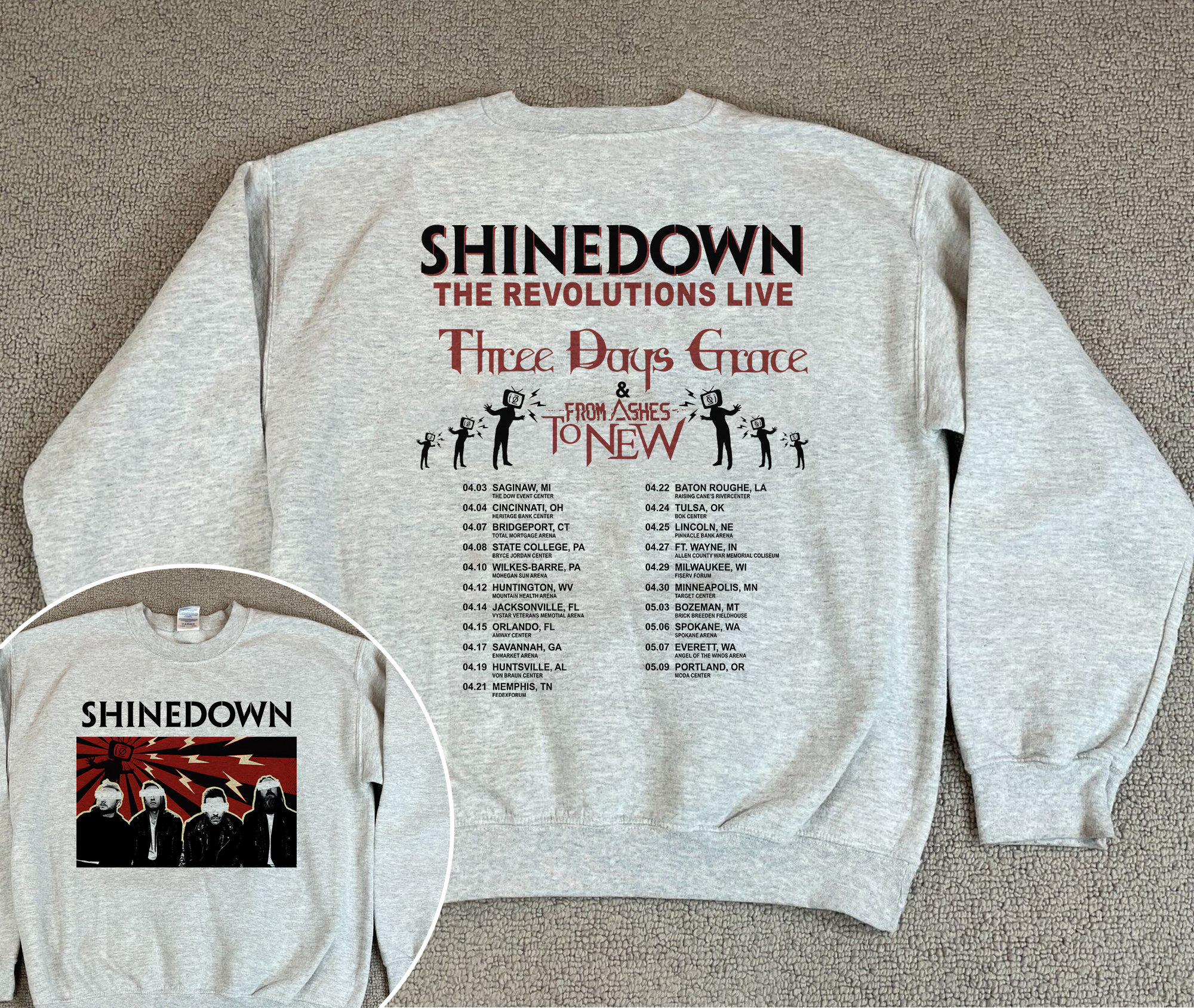 Shinedown merch 2024