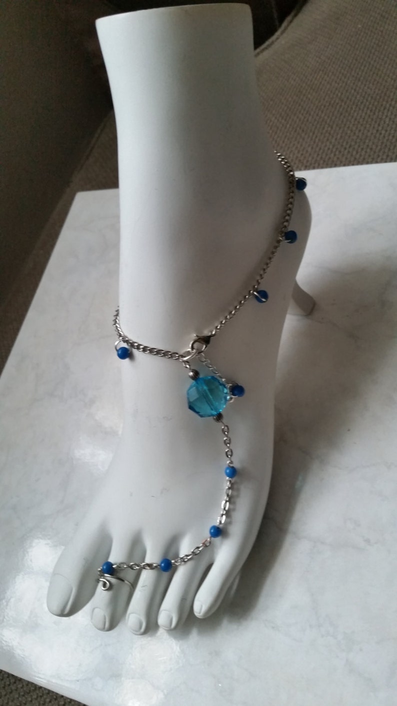Chain Toe Ring and Ankle Bracelet Combo Charm Anklet Gift Etsy