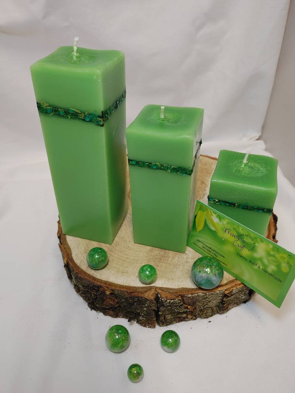 Pillar Candles Sets Square Ylang Ylang Lime Green with Etsy