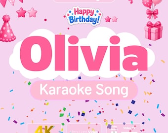 Birthday Song Gift for OLIVIA | Karaoke Kids Video with Lyrics