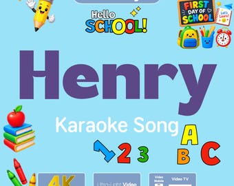 Personalized HENRY First Day of Preschool & Kindergarten Gift Song Video