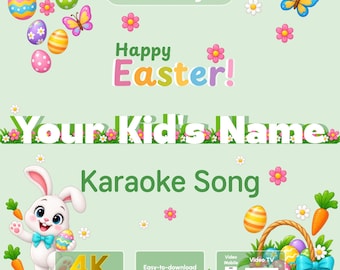 Happy Easter Karaoke Video for Kids | Custom Name Easter Song