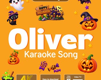 Halloween Karaoke Video for OLIVER | Custom Name Spooky Song