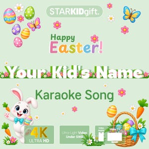 Happy Easter Karaoke Video for Kids | Custom Name Easter Song