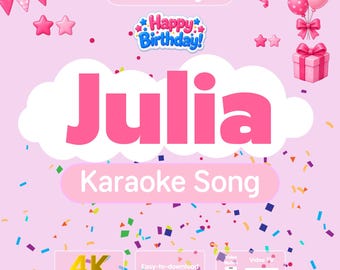 Birthday Song Gift for JULIA | Karaoke Kids Video with Lyrics