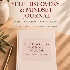 Self Discovery & Mindset Journal | Personal Growth | Introspection | Positive Thinking | Intention Setting