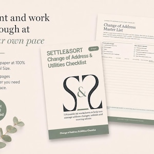 Checklista för adressändring och spårning av el och vatten | Flyttplanerare i PDF-format